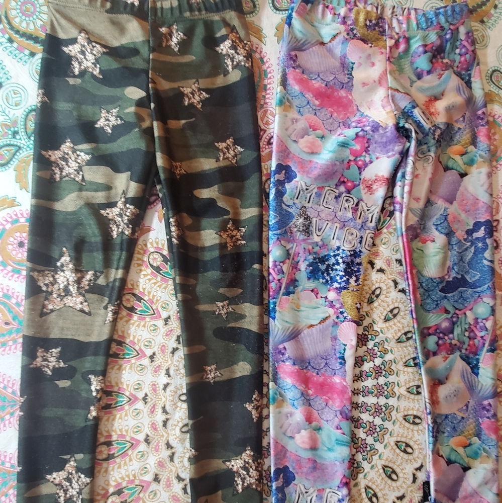 PixieLane brand size 4t long leggings set of 2